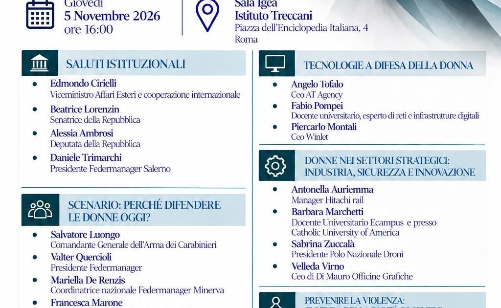 “Oltre la violenza”: a Roma un incontro su sicurezza, prevenzione e innovazione per la tutela delle donne
