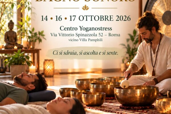 Roma, al Centro Yoganostress il bagno sonoro: un’ora per rallentare e ritrovare il proprio equilibrio